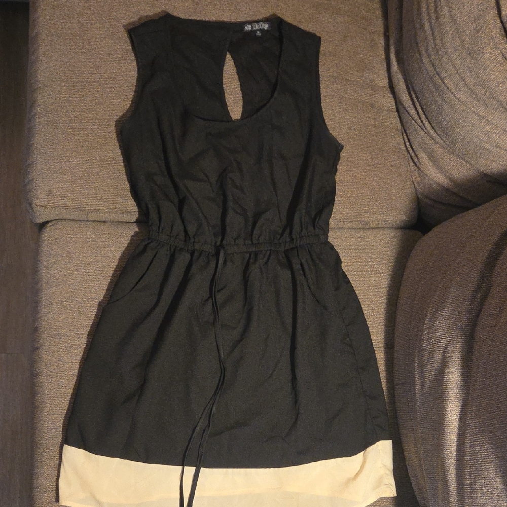 BeBop Black and Cream Mini Dress